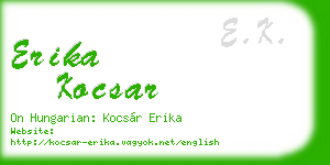erika kocsar business card